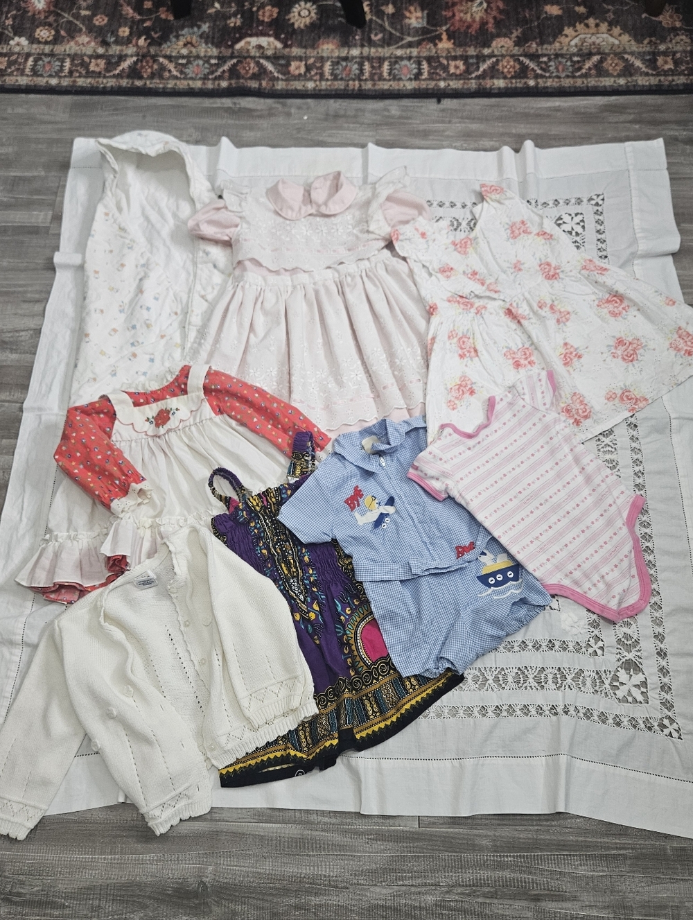 Vintage Baby Girl Mixed Clothing Bundle